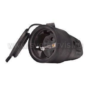 Штепсельный разъем с/з каучук 16А 250В IP44 (Универсал) (602228)