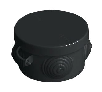 Коробка распаячная D85*40 для о/п IP54 040-039Ч ЧЕРНАЯ VKL electric