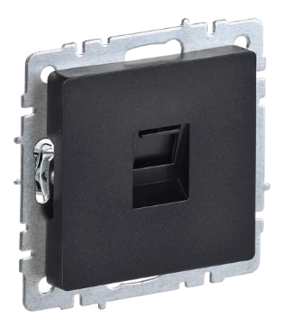 Розетка комп. черн. RJ45 кат.5E BRITE СП (РК10-БрЧ) (механизм) ИЭК