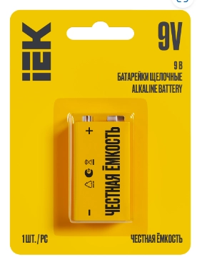 Батарейка 6LR61 9V IEK Alkaline Optima BL*1