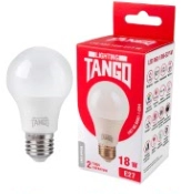 Лампа светодиодная 18W E27 A60 4000K 220V (TANGO LED A60-18W-E27-W) TANGO РОССИЯ