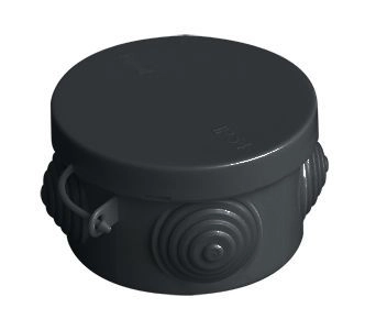 Коробка распаячная D65*40 для о/п IP54 040-038Ч ЧЕРНАЯ VKL electric
