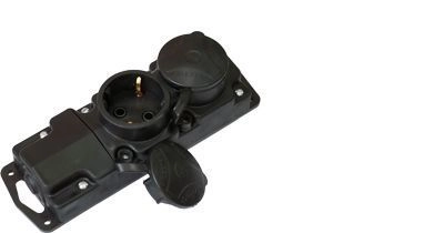 Колодка двухместная с заглушками с/з 16А 250В IP44 Светоприбор
