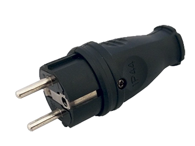 Вилка электрическая прямая каучук 2P+E 16А 250В IP44 VKL electric