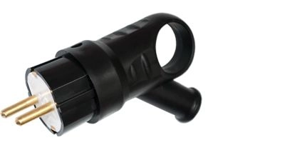 Вилка угловая с ушком 2P+E 16А 250В IP20 Светоприбор