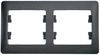Рамка 2-я горизонтальная антрацит GLOSSA