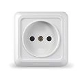 Розетка б/з белый ОП 16А, 220В Олимп (О0022)