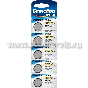 Батарейка литиевая Camelion CR2016  BL*5 (3В)