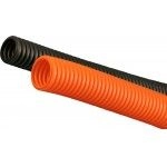 Труба гофрированная ПНД d16 с зондом (100м) ОРАНЖЕВАЯ U-Plast