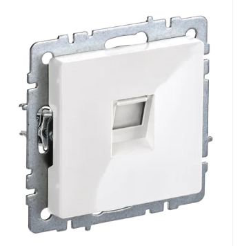 Розетка комп. бел. RJ45 кат.5E BRITE СП (РК10-БрБ) (механизм) ИЭК