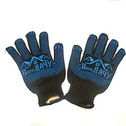 Перчатки х/б двойные ПВХ черные, 7 класс вязки, 120 гр., плотность 500 Текс В приДАЧУ