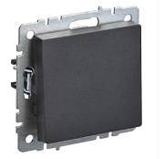 Выключатель 1-кл. прох. черн. BRITE СП ,10А (ВС10-1-6-БрЧ) (механизм) ИЭК