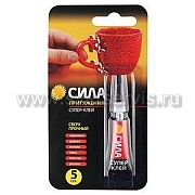 Супер-клей 3г, (12  на карте), арт. SSBL12-3 СИЛА