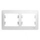 Рамка 2-я горизонтальная белый GLOSSA