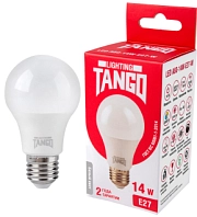 Лампа светодиодная 14W E27 A60 4000K 220V (TANGO LED A60-14W-E27-W) TANGO РОССИЯ