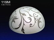 Светильник подвесной Колпак 119С цвет белый с декор. д.300мм, высота 125мм