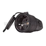 Штепсельный разъем с/з каучук 16А 250В IP44 (Универсал) (602228)