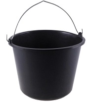 Ведро строительное полипропилен 12 л черное г.Павлово (1)