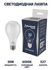 Лампа светодиодная 30W E27 A80 6500K 220V (LED PREMIUM А80-30W-E27-WW) Включай