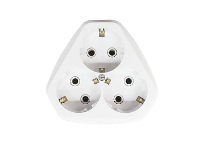 Розетка 3-х местная с/з бел ОП 16А РА16-833 Кунцево