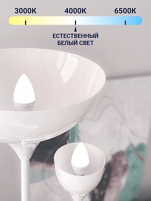 Лампа светодиодная 10W E14 свеча 4000K 220V (LED PREMIUM C37-10W-E14-W) Включай