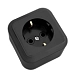 Розетка с/з черный ОП 16А, 220В Пралеска(РА16-254Ч)