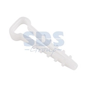 Дюбель-хомут 5-10мм нейлон белый прямоугольный (10КФ) (уп100шт) REXANT