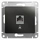 Розетка комп. антрацит RJ-45 (механизм) GLOSSA