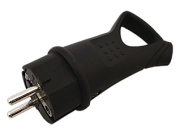 Вилка прямая каучук с ушком 2P+E 16А 250В IP44 VKL electric (1/20/200)