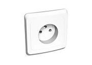 Розетка б/з белый СП, 16А, 220В (РС 16-001В) Этюд