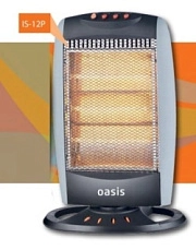 Обогреватель инфракрасный "Oasis" IS-12P, кварцевая трубка, 1,2 кВт, площадь обогрева до 20 м2