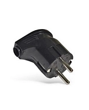 Вилка с/з черная угл. 16А 250В инд. упак. TANGO