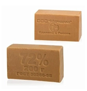 Хозяйственное мыло Меридиан, 72%, 200гр б/упаковки (1/60)