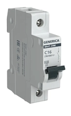 Автоматический выключатель ВА47-29М 1Р 16А 4,5кА х-ка С GENERICA (ИЭК)