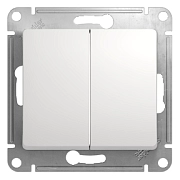 Выключатель 2кл. проходной белый СП, 10А ( механизм) GLOSSA