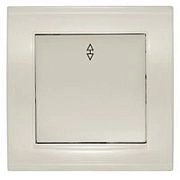 Выключатель 1кл. проходной слон. кость СП, 10А, 220В (7948592) Бриллиант