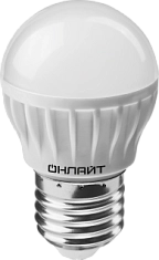 Лампа светодиодная 6W Е27 шарик 6500К 480Lm 220V (OLL-G45-6-230-6.5K-E27) ОНЛАЙТ