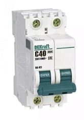 Автоматический выключатель ВА-101 2Р 40А 4.5кА х-ка С DEKraft