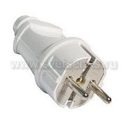 Вилка с/з белая 16А 250В в инд. упаковке Универсал (А101)