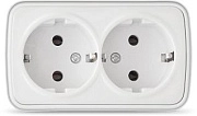 Розетка 2-ая с/з белый Электра ОП, 16А, 220В СОЮЗ (0020)