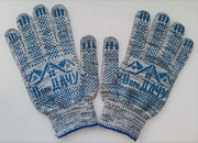 Перчатки х/б 5-ти нитка ПВХ серые, 10 класс вязки, 50 гр., В приДАЧУ