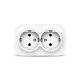 Розетка 2-ая с/з белый ОП 16А, 220В "IONICH" (1419)