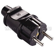 Вилка с/з черная 16А 250В Makel