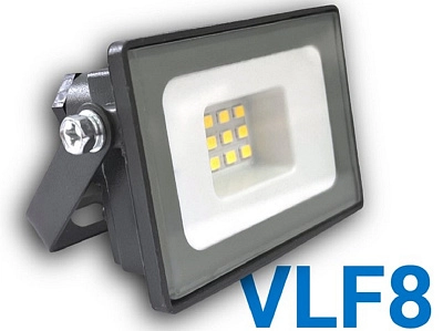 Прожектор светодиодный 10W VLF8-10-6500-G 6500К 1200Лм 220V IP65 серый (80*60*25) VKL electric