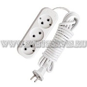 Удлинитель 3*3 ПВС 6А б/з (У6-639М) Универсал (№10)