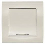 Выключатель 1кл. с подсветкой слон. кость СП, 10А, 220В (7948615) Бриллиант