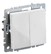 Выключатель 2-кл. бел. BRITE СП, 10А (ВС10-2-0-БрБ) (механизм) ИЭК