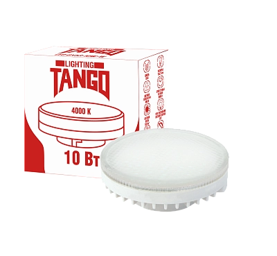 Лампа светодиодная 10W GX53 LED 4000K 220V 75*27mm (TANGO LED GX53-10W-W) TANGO
