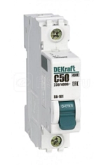 Автоматический выключатель ВА-101 1Р 50А 4.5кА х-ка С DEKraft
