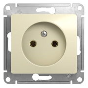 Розетка б/з бежевый СП, 16А ( механизм) GLOSSA
